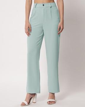 straight fit pleated pants