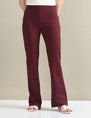 straight fit ponte roma trousers