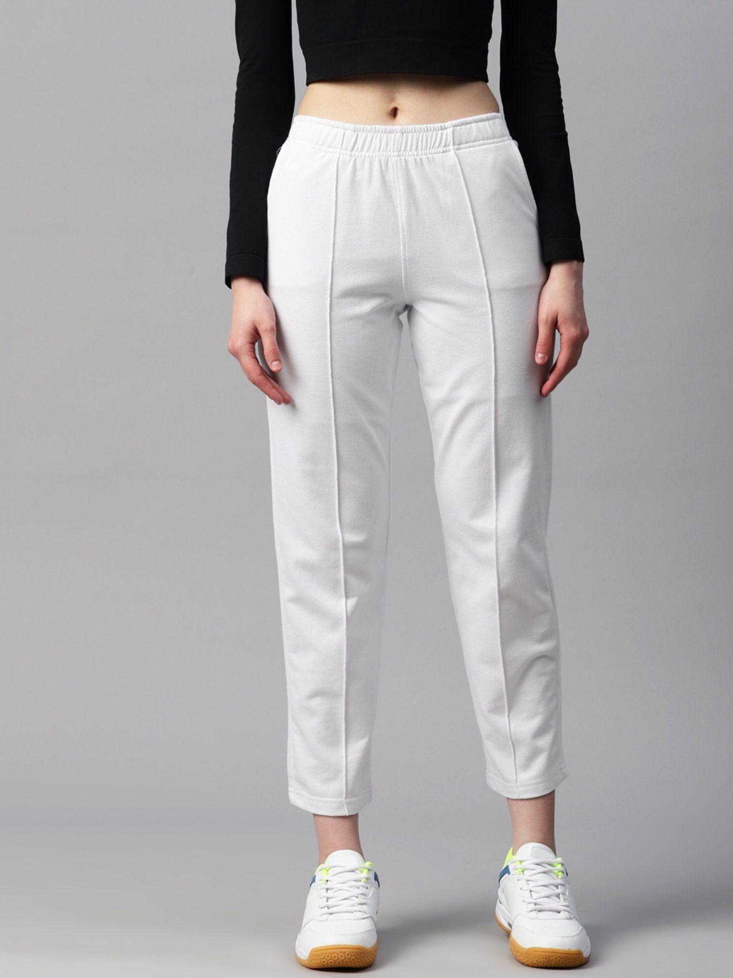 straight fit solid track pant