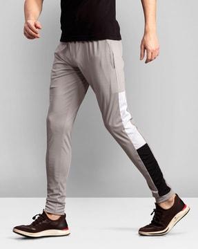 straight fit track pants with drawstrings