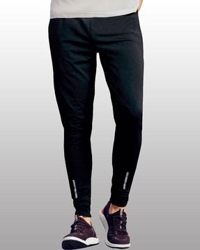 straight fit track pants with drawstrings