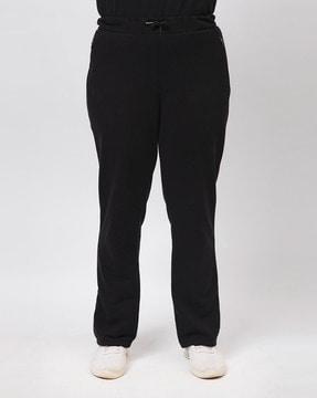 straight fit track pants with elasticated waist