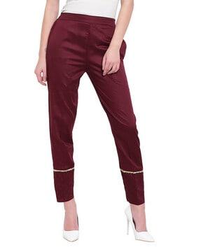 straight fit trousers with insert pocket