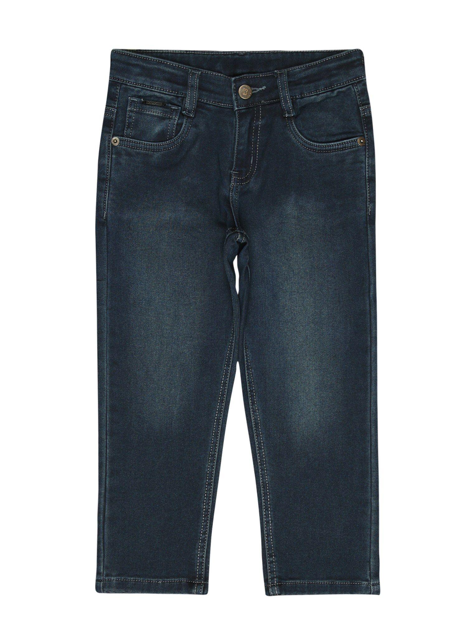 straight jeans-navy blue