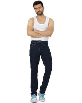 straight jeans with 5-pockets