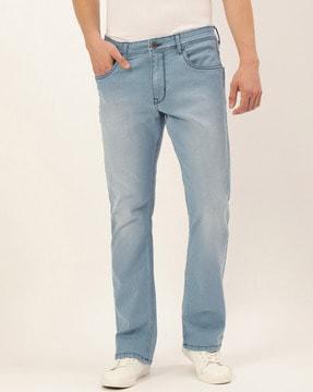 straight jeans with fixed-waist