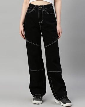 straight jeans with insert pockets