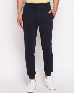 straight joggers with drawstring waist