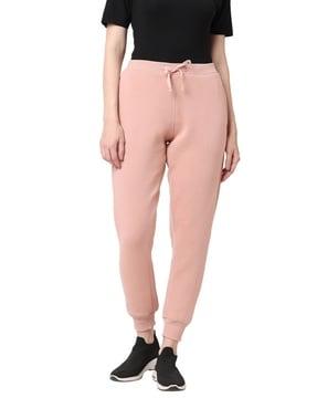 straight joggers with elasticated waist