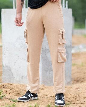 straight joggers with flap pockets