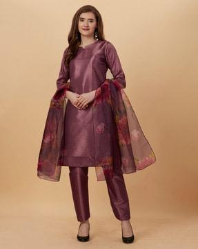 straight kurta suit set