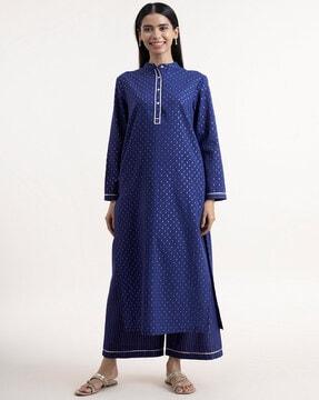 straight kurta with palazzo