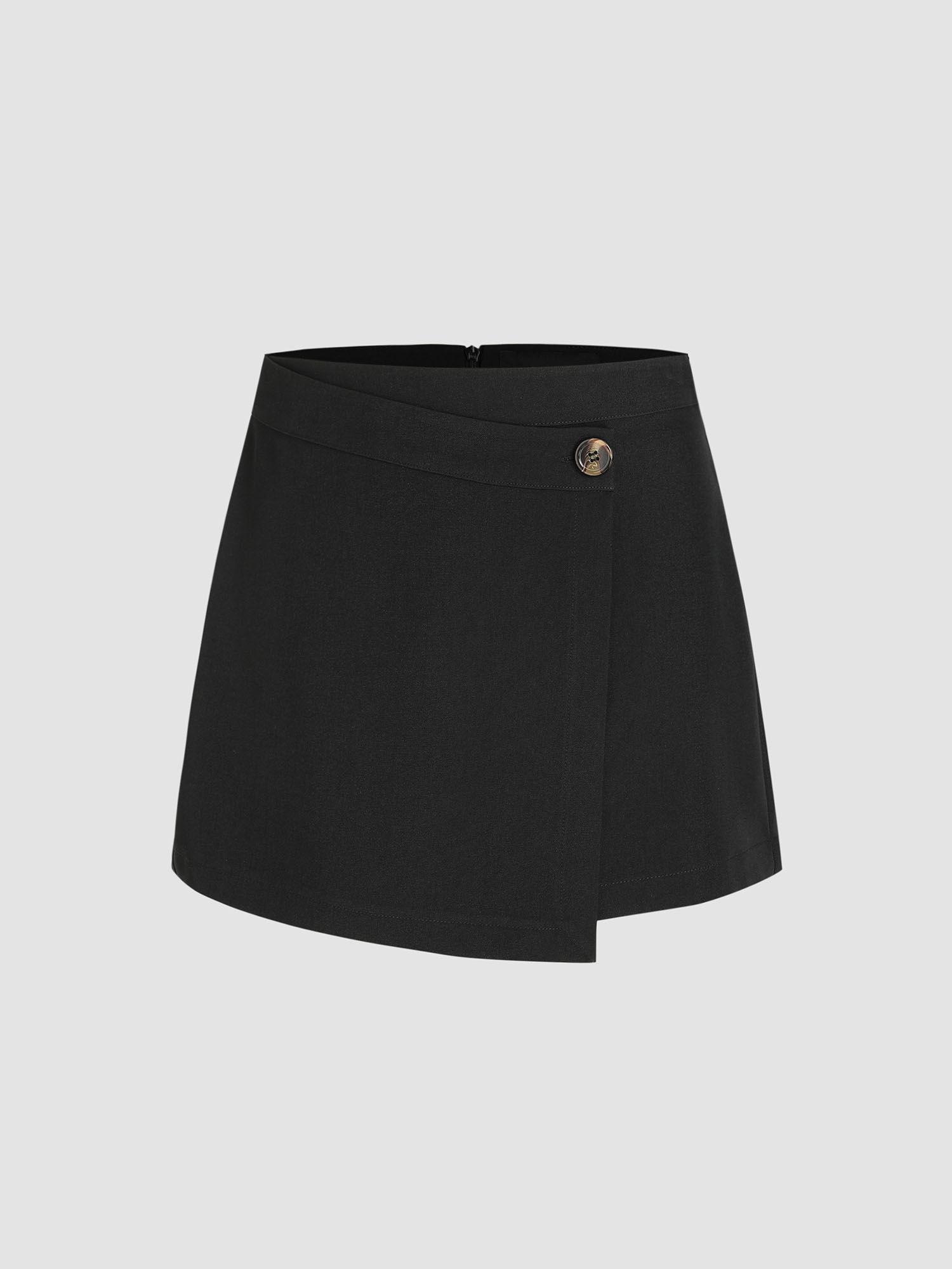 straight leg high waist shorts