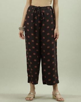 straight palazzos with elasticated waist