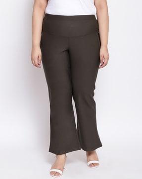 straight plus size jeggings with insert pockets