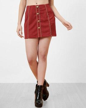 straight skirt with zip closure