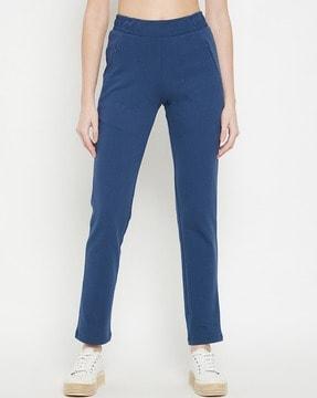 straight track pant with elasticated waistband