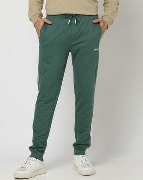 straight track pants with contrast piping