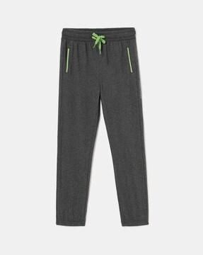 straight track pants with drawstring