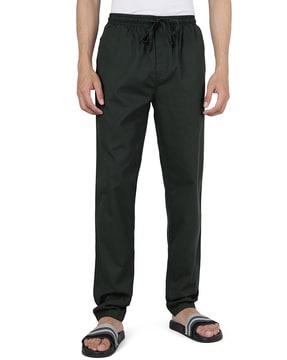 straight track pants with drawstring