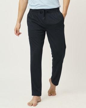 straight track pants with drawstring