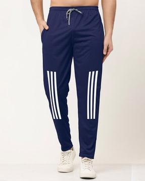 straight track pants with drawstring