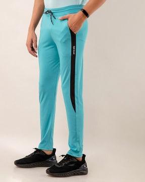 straight track pants with drawstrings