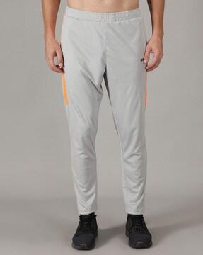 straight track pants with elasticated waist