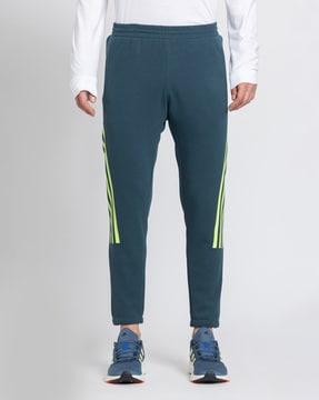 straight track pants with elasticated waist