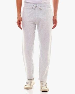 straight track pants with elasticated waistband