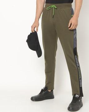 straight track pants with zipper pockets