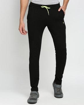 straight track pants with zipper pockets