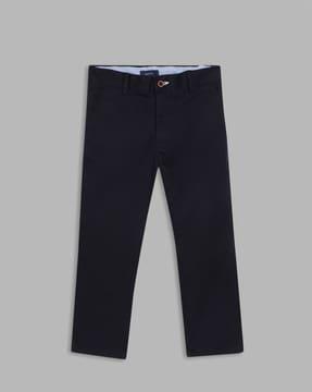 straight trousers with insert pockets