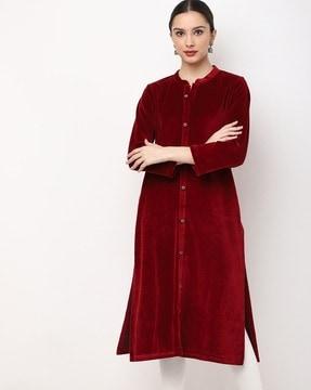 straight winter kurta