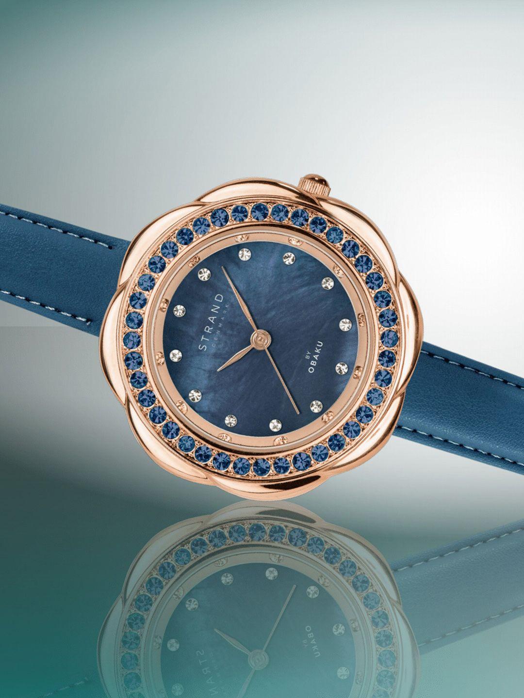 strand by obaku women blue cosmos royal analogue watch s735lxvlvl