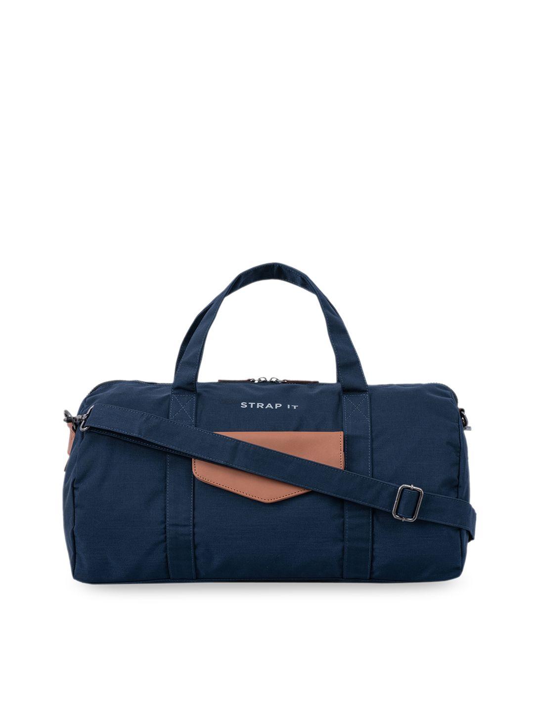 strap it blue solid duffel bag