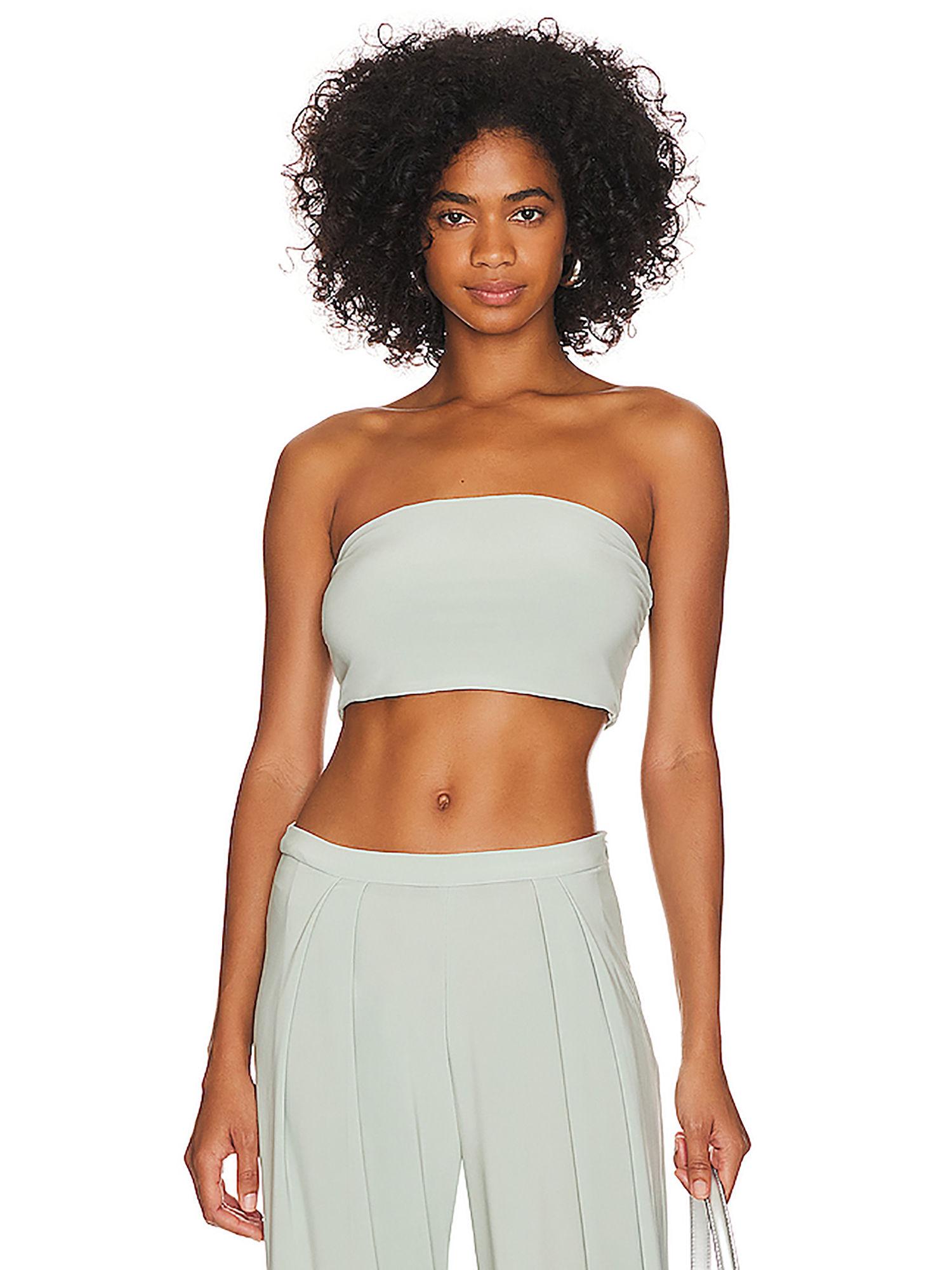 strapless cropped top