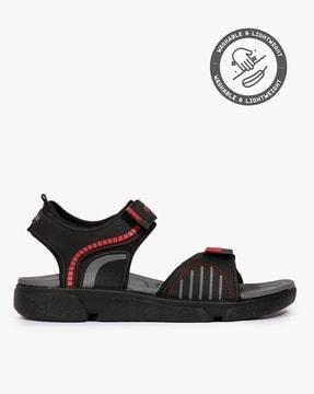 strappy casual sandals with velcro fastening