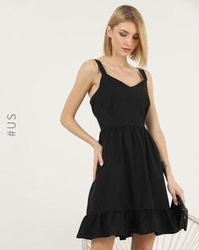 strappy a-line dress