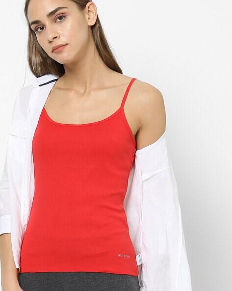 strappy camisole with adjustable shoulder straps