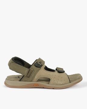 strappy casual sandals with velcro closure