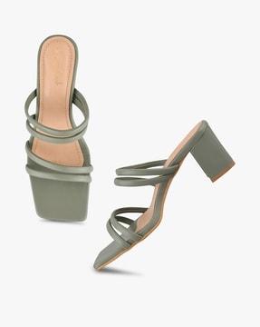 strappy chunky-heeled sandals