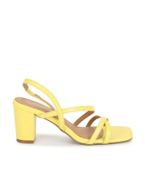 strappy chunky heeled sandals