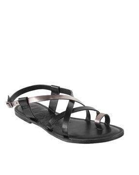 strappy colourblock sandals