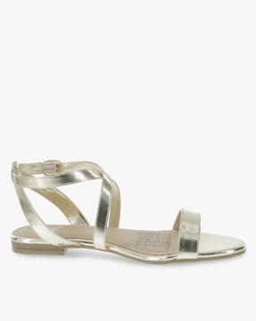 strappy flat sandals with ankle strap