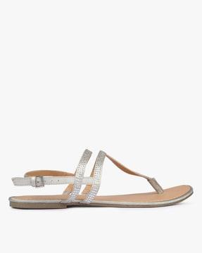 strappy flat sandals with slingback