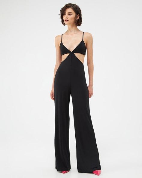 strappy jumpsuit with back tie-up