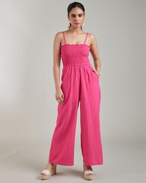 strappy jumpsuit with insert pockets