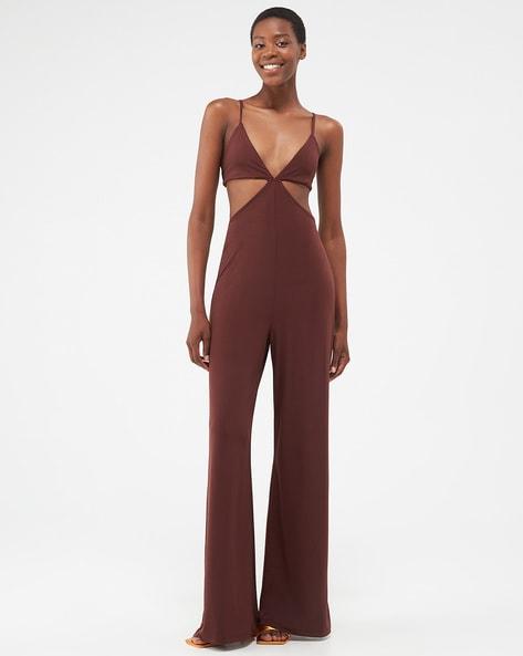 strappy jumsuit with back tie-up