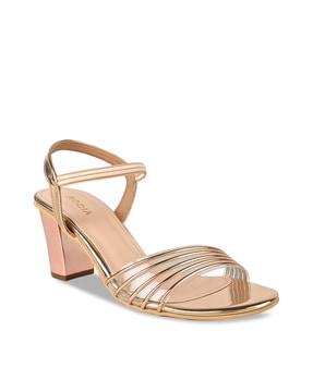 strappy open-toe chunky heeled sandals